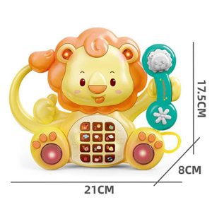 ﻿اسباب بازی تلفن موزیکال طرح شیر Baby Music Telephone_اسباب بازی نوزادی